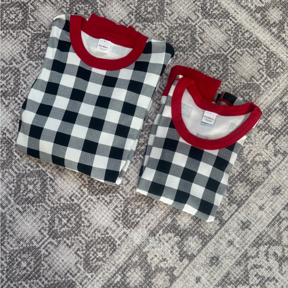Pair of Hanna Andersson pajama tops Christmas